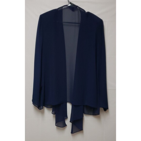 VTG Women's S.L.Fashions Two Piece Navy Flowy Maxi Formal Dress Set Sz 18W, NWOT - Picture 11 of 15